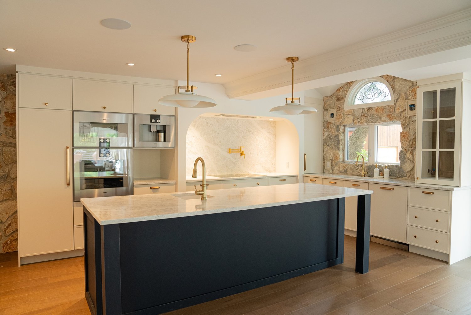 Custom kitchen with high-end appliances